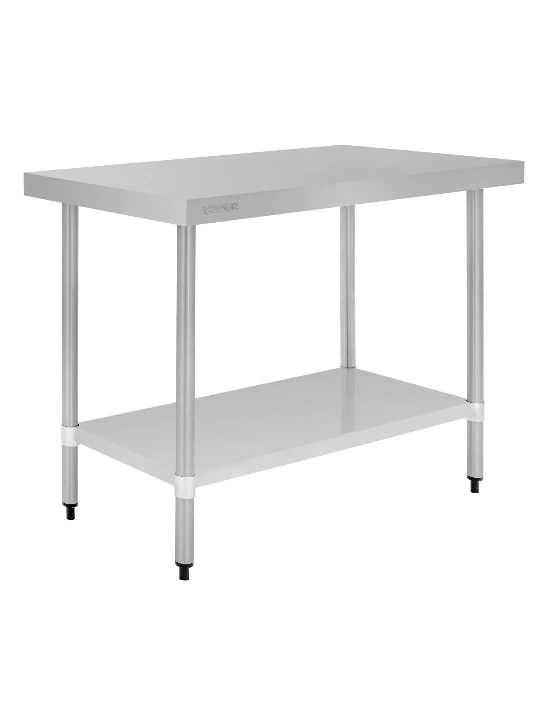 Table de préparation sans rebord en acier inoxydable Vogue 1200 x 600mm
