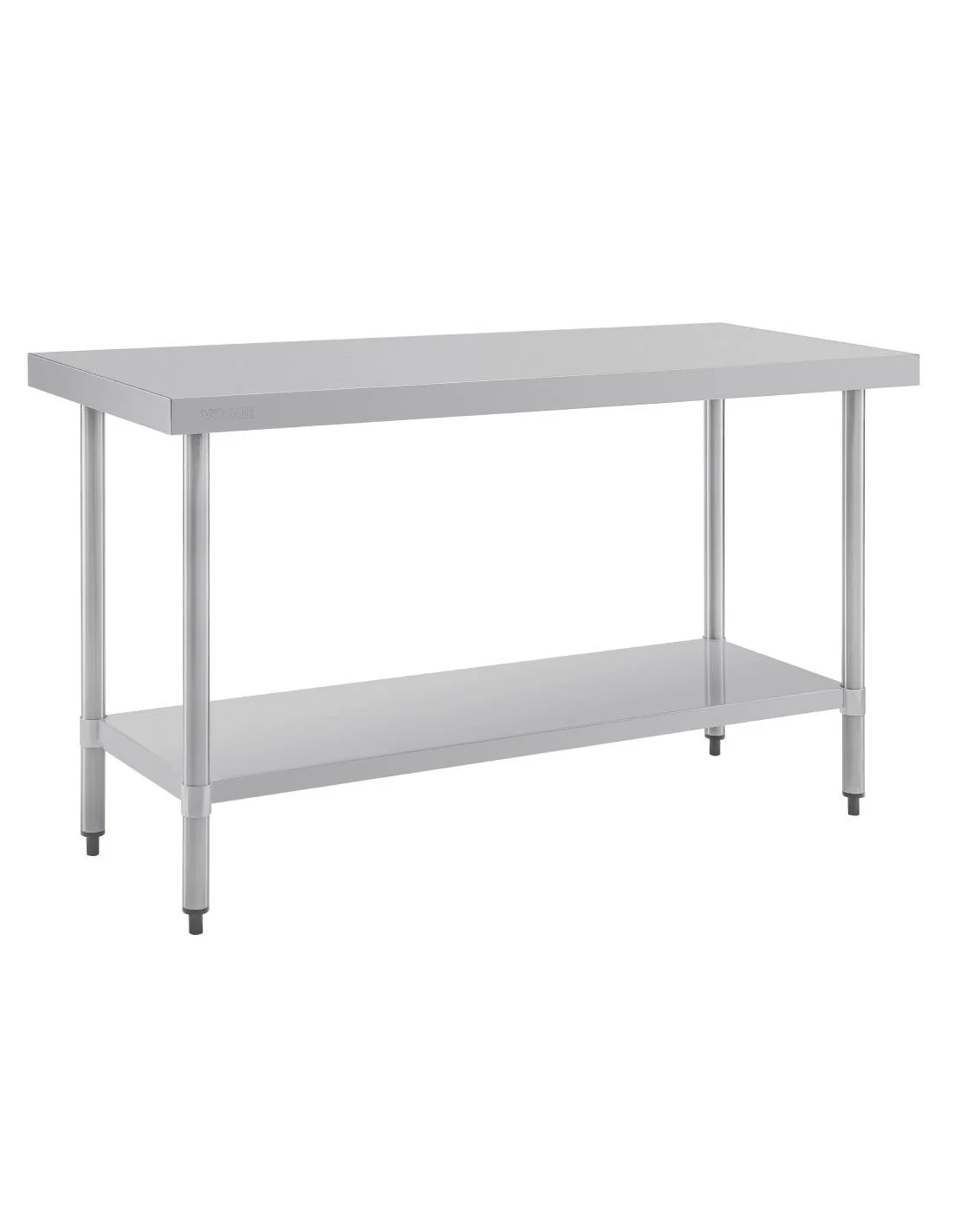 Table de préparation sans rebord en acier inoxydable Vogue 1500 x 600mm