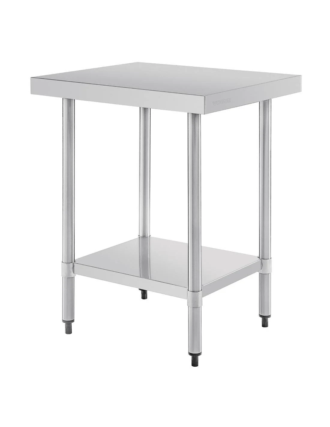 Table de préparation sans rebord en acier inoxydable Vogue 600 x 600mm