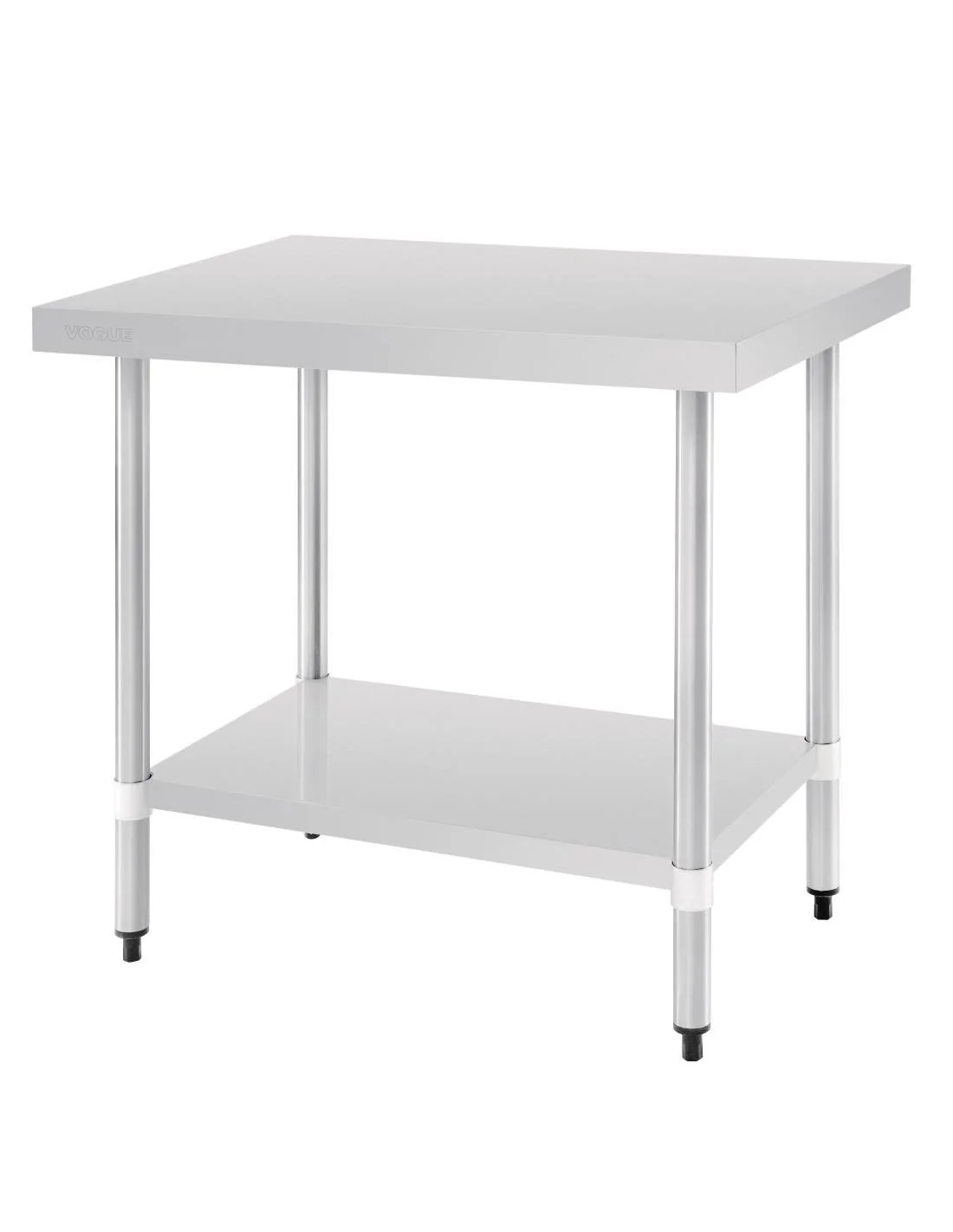 Table de préparation sans rebord en acier inoxydable Vogue 900 x 600mm