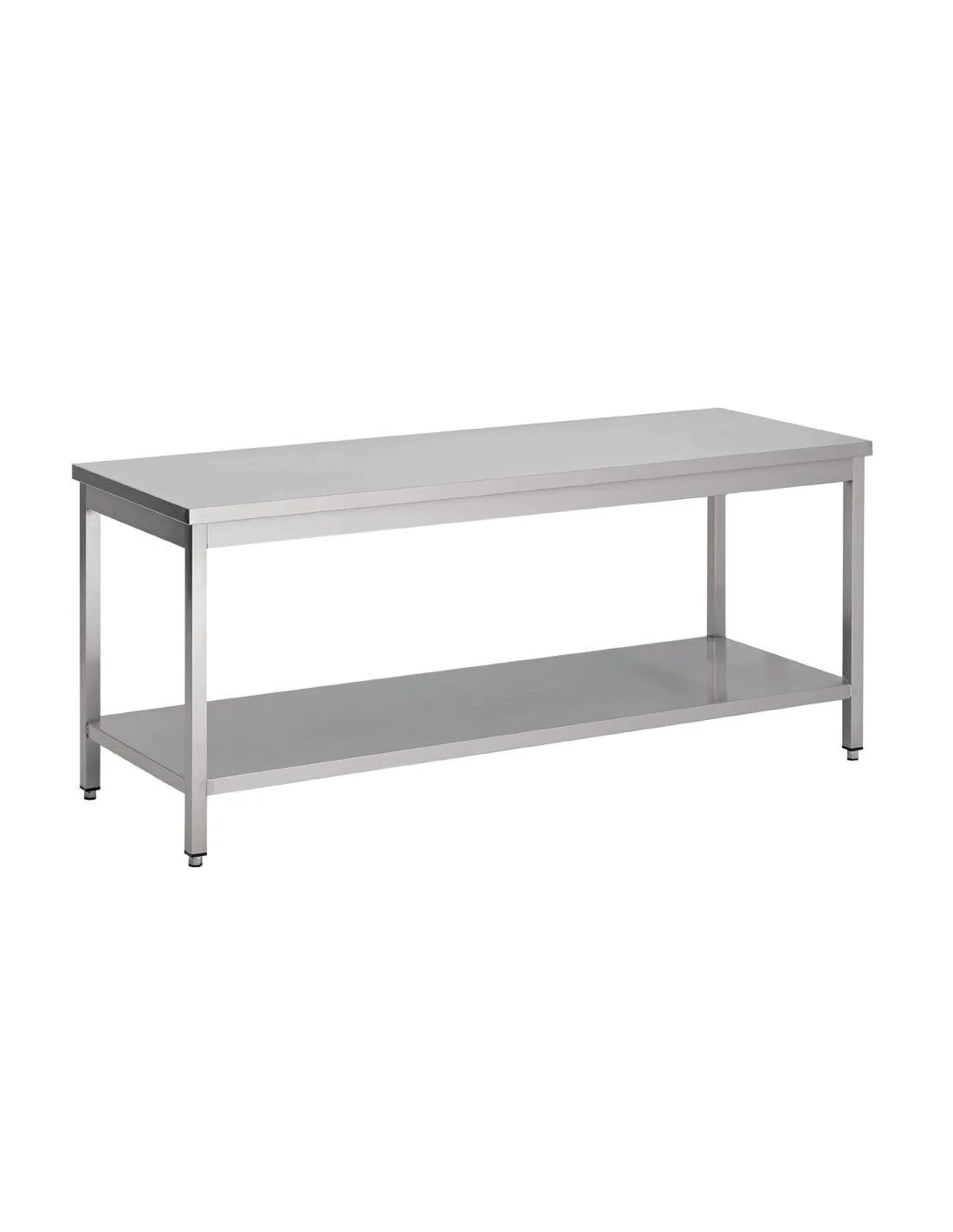 Table inox avec étagère basse Gastro M 1000 x 600 x 850mm