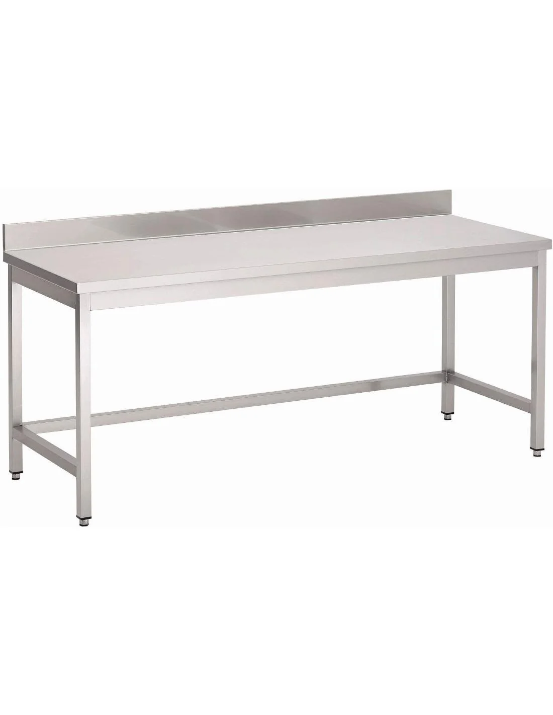 Table inox sans étagère basse avec dosseret Gastro M 1200 x 700 x 850mm