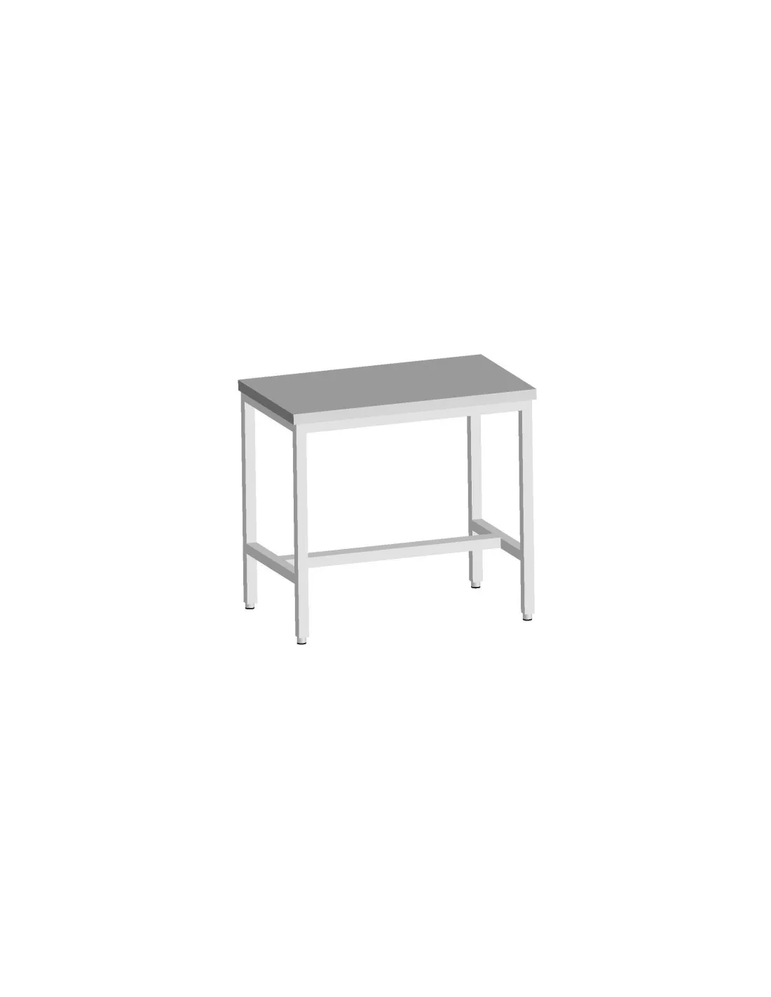 TABLE INOX SOUDEE CENTRALE L (en mm) : 800 - L (en mm) : 800 H (en mm) : 850