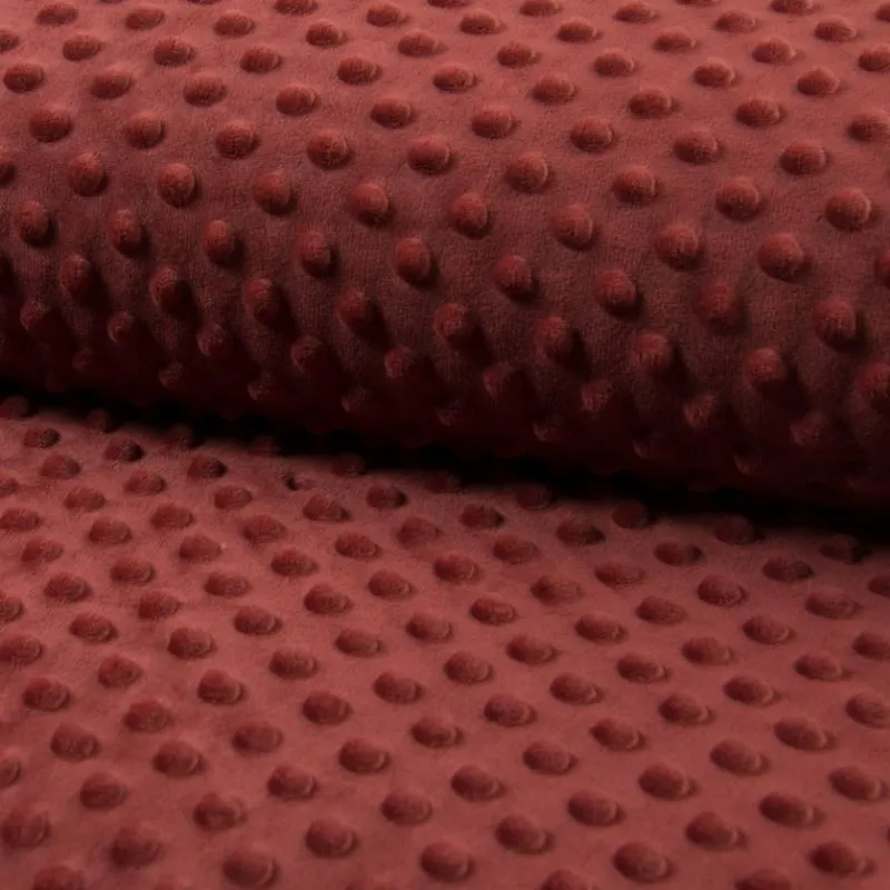 Tissu Bubble Minky Uni Terracotta