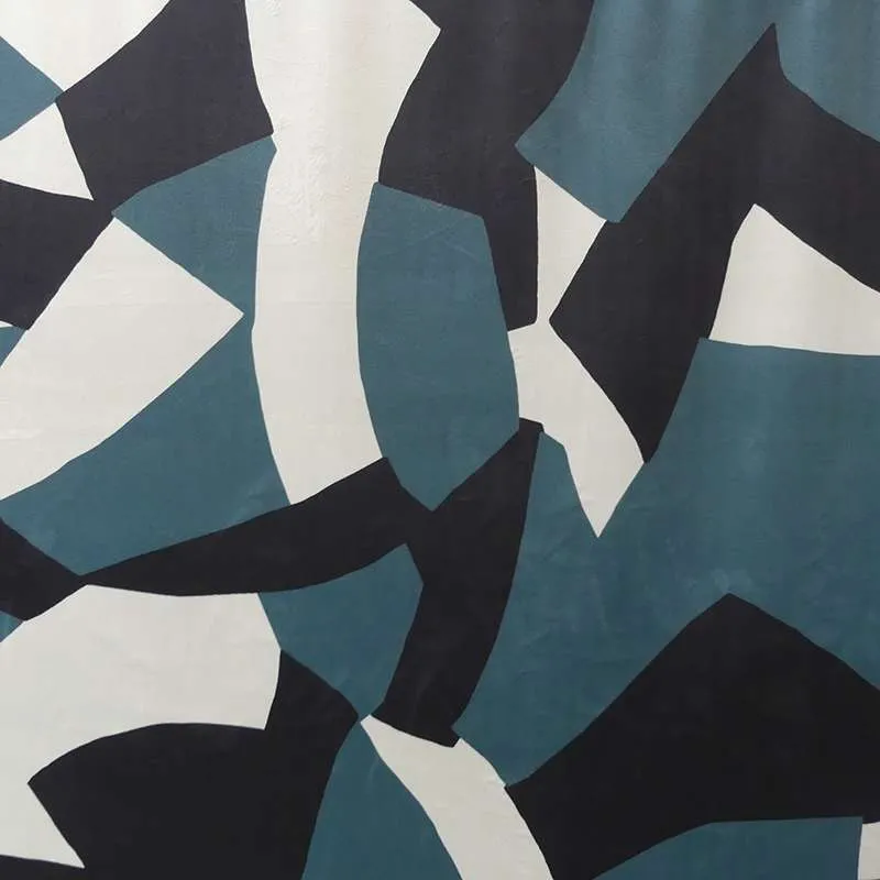 Tissu Camo Velours Bleu