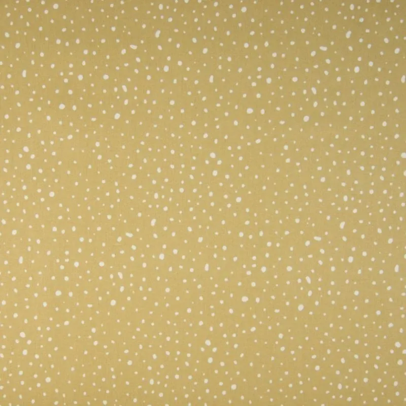 Tissu Coton Imprimé Bio Pois Jaune