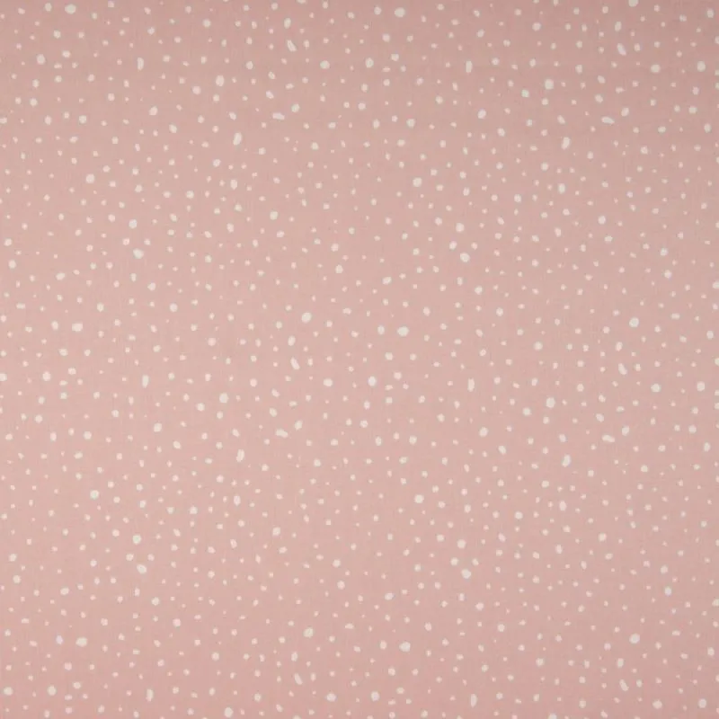 Tissu Coton Imprimé Bio Pois Rose
