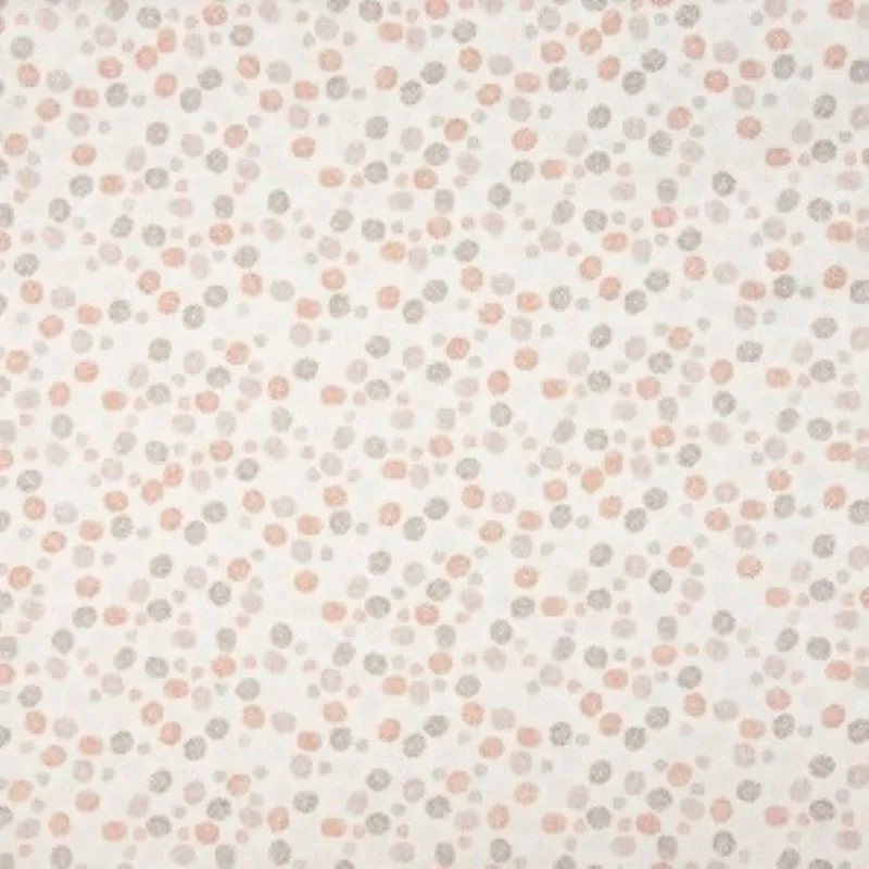 Tissu Coton Imprimé Bio Pois Vieux Rose