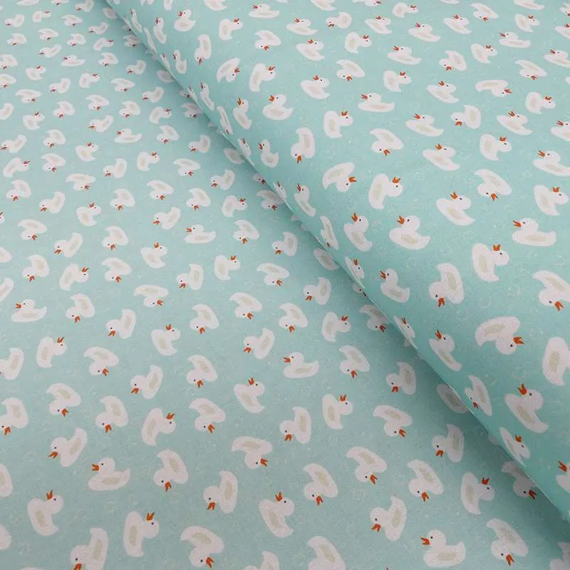 Tissu Coton Imprimé Digital Canard