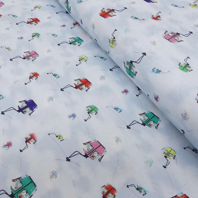 Tissu Coton Imprimé Digital Les Alpes