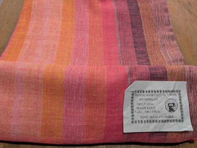 Tissu de Madrague 100 % tissé à la main