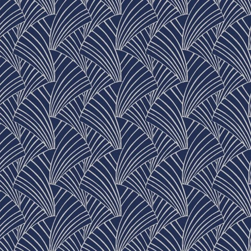 Tissu Franklin Jacquard Bleu