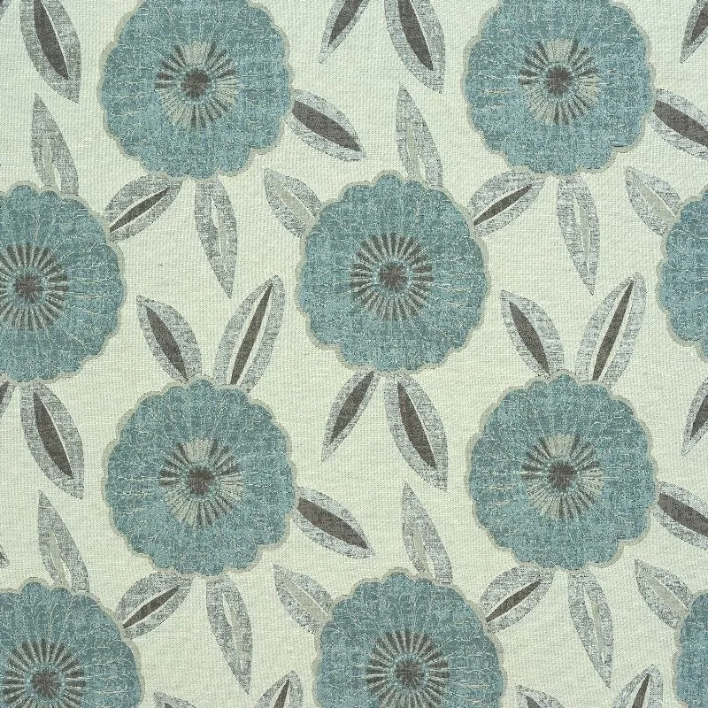 Tissu Jacquard Florentina Bleu