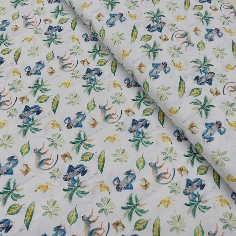 Tissu Sunny Imprimé Bio Singe