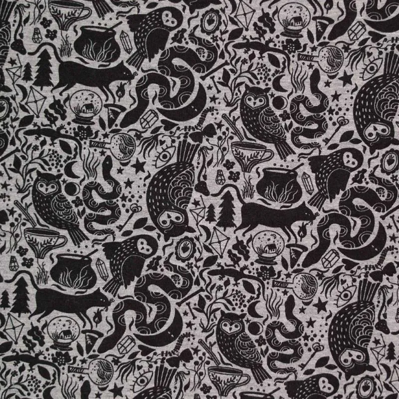 Tissu Sweat Alchimiste Noir