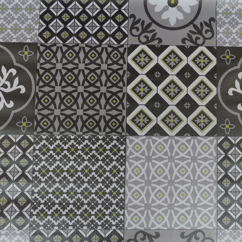 Tissu Toile Ciree Kario Noir