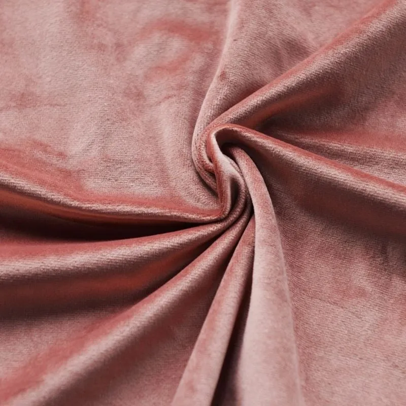 Tissu Velours Uni Nude