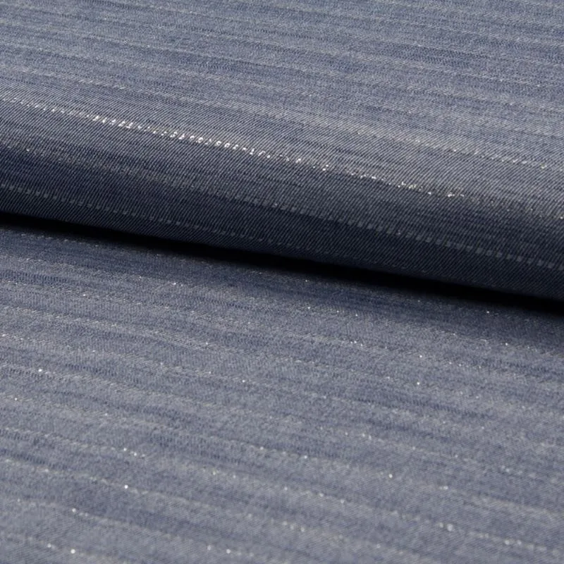 Tissu Viscose Avec Lurex Jeans