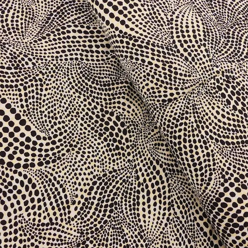 Tissu Viscose Imprimé Perle Jaune