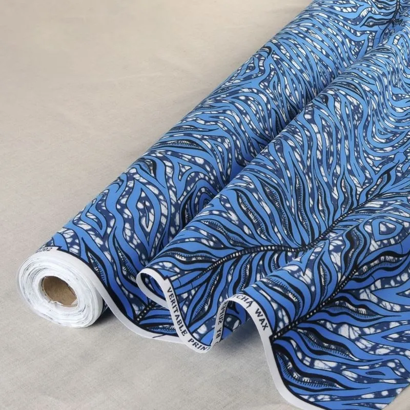 Tissu Wax Imprimé Bleu