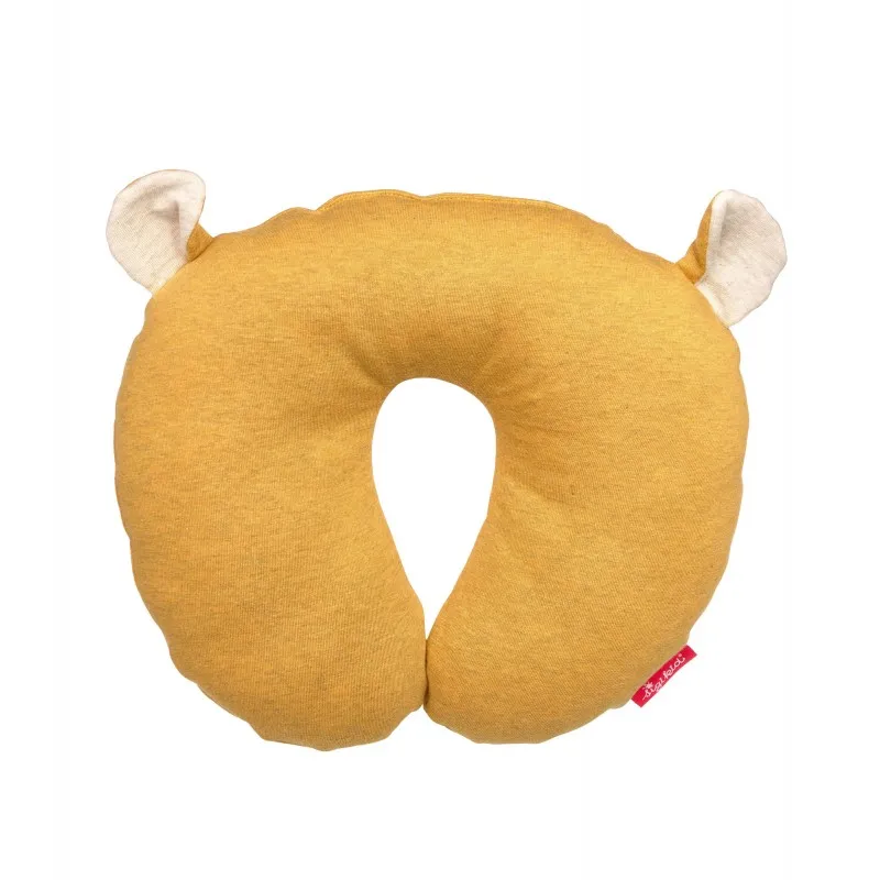 travel neck bear yellow pillow