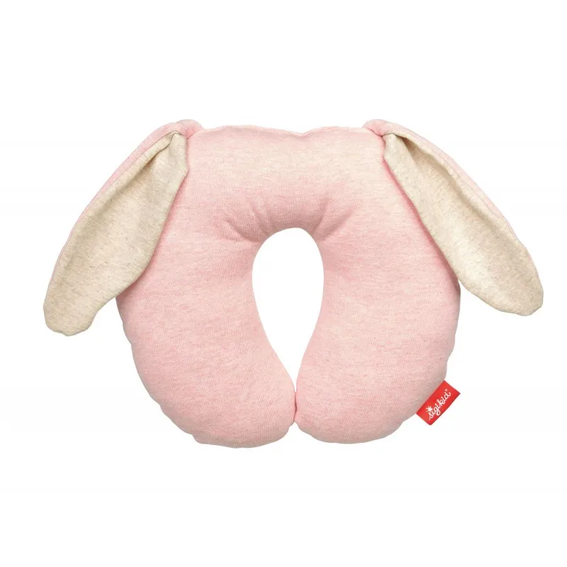 travel neck pink rabbit pillow