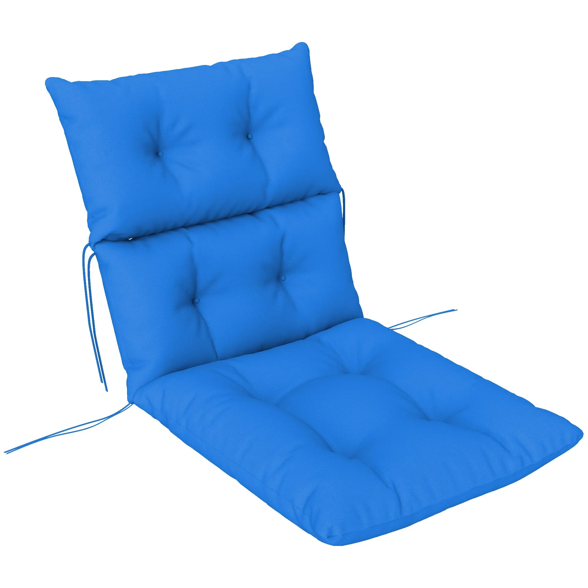 115 x 56cm Rocking Chair Padded Seat Cushion Blue
