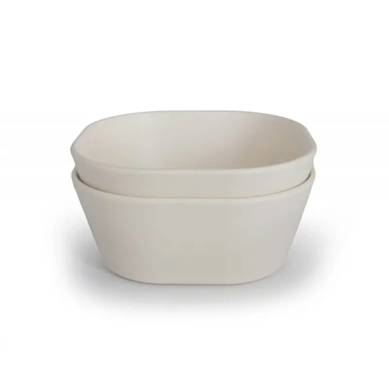 two bols square mushie ivory