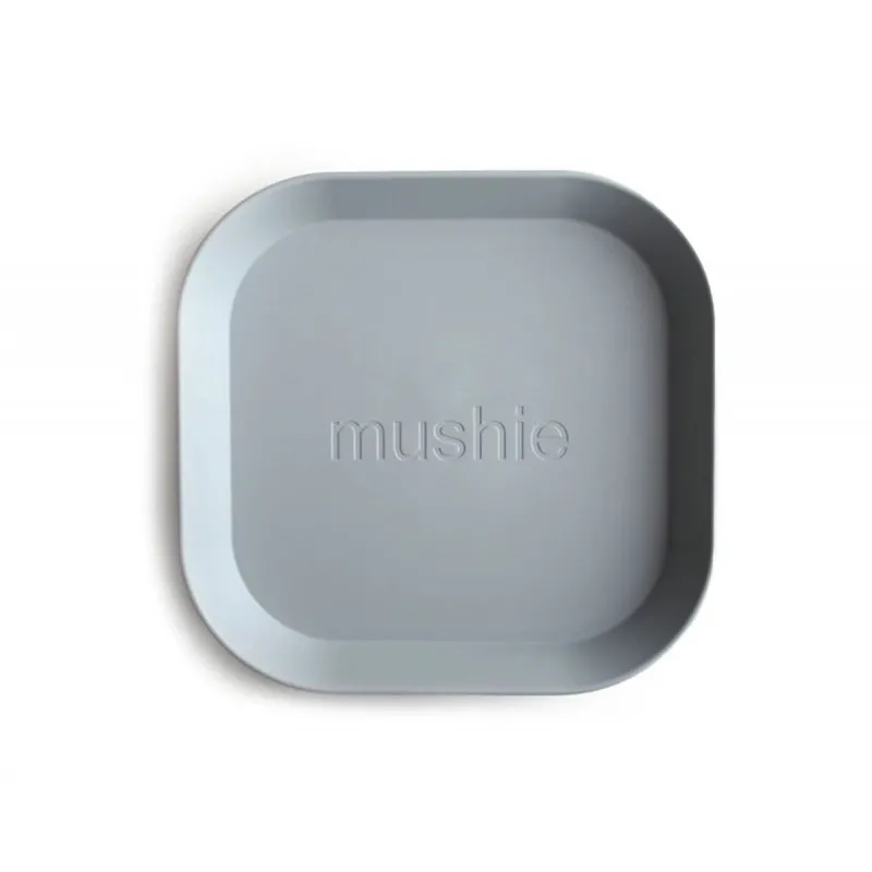two plates mushie square cloud