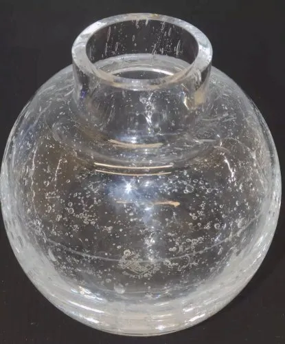 -VASE en CRISTAL avec BULLES signé Michel STEINER CRISTAL FRANCE COLLECTION D