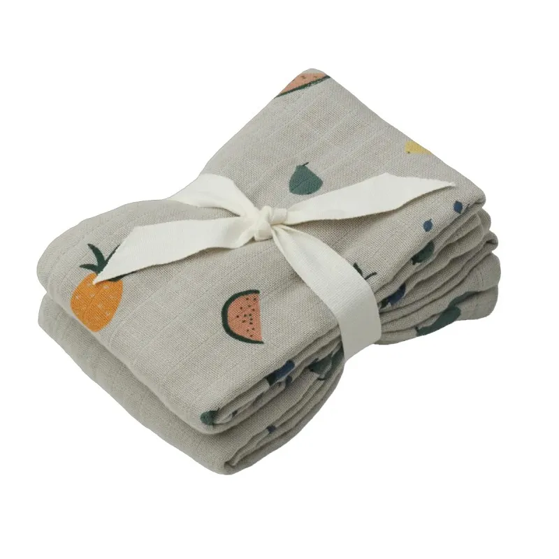 fruit/dove blue liewood swaddle 2 pack