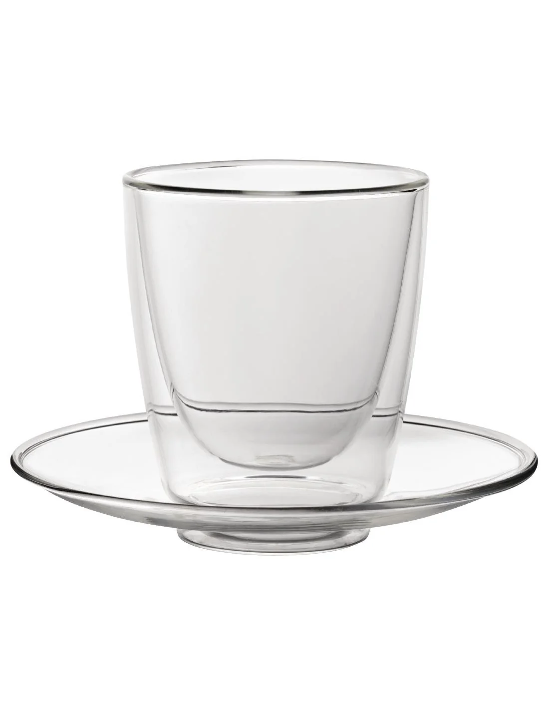 Verres à cappuccino double paroi et soucoupes Utopia 220 ml (lot de 6)