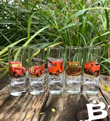 Verres à shooter motifs camions de pompiers