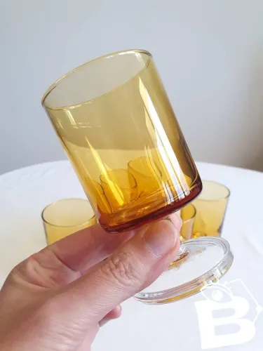 Verres ambrés 70s
