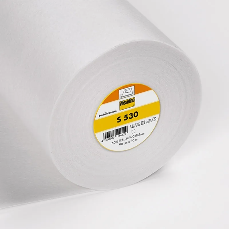 Vlieseline S530 Largeur 30cm Entoilage Thermo Mi-lourd Blanc