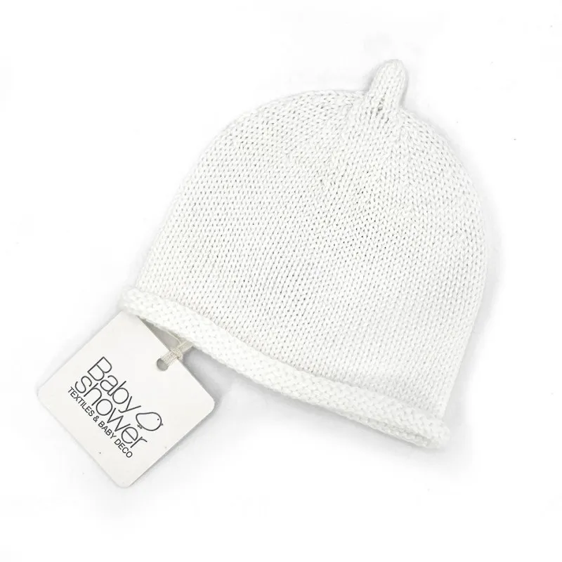 white newborn babyhat