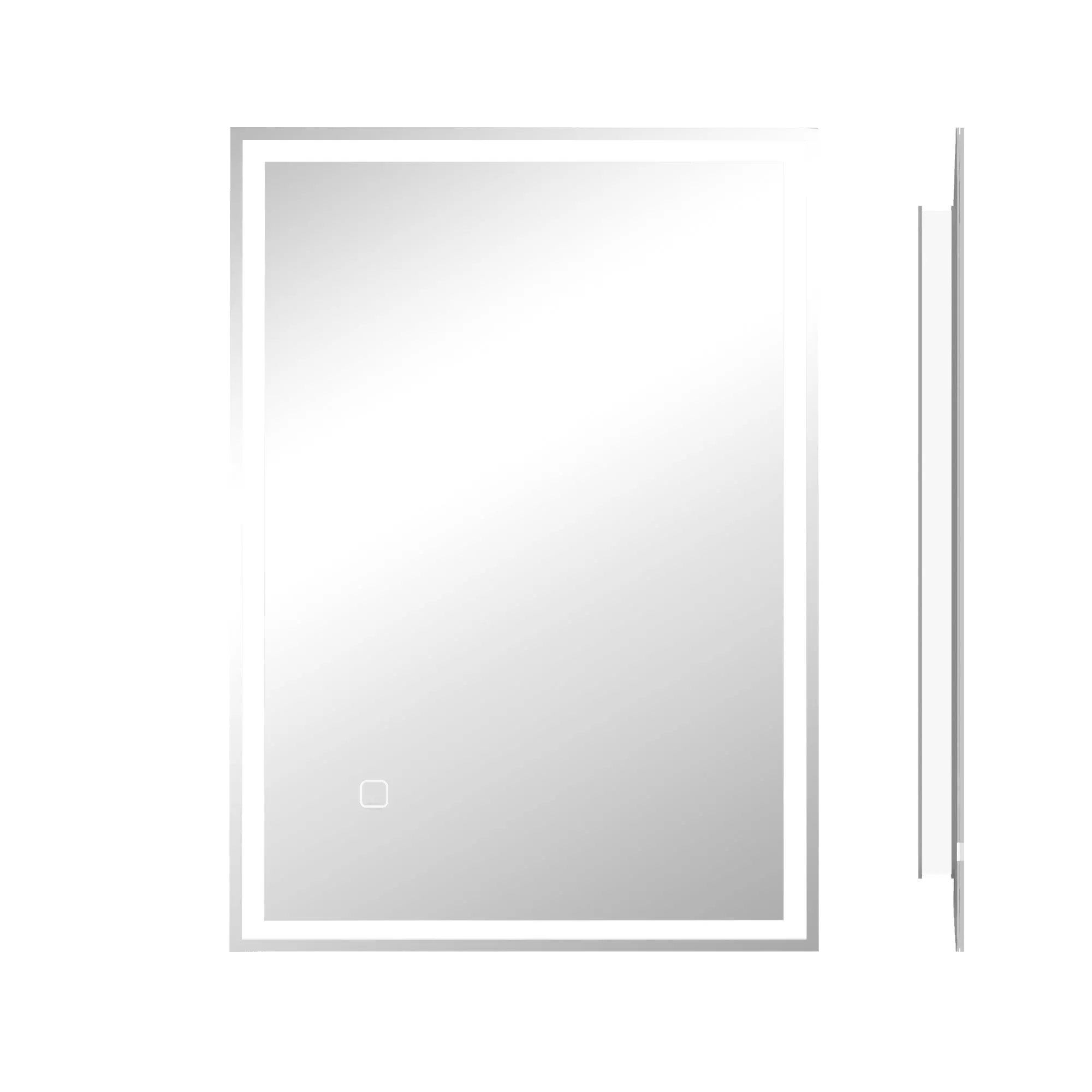 Wall Mounted 70 x 50cm LED Bathroom Mirror with Lights Dimmable Makeup Mirror Smart Touch Anti-Fog