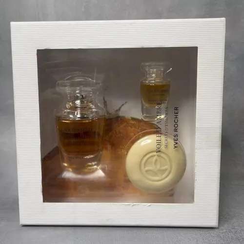 YR YVES ROCHER coffret Voile d'ambre EDP 30ml vaporisateur + 5ml + savon neuf