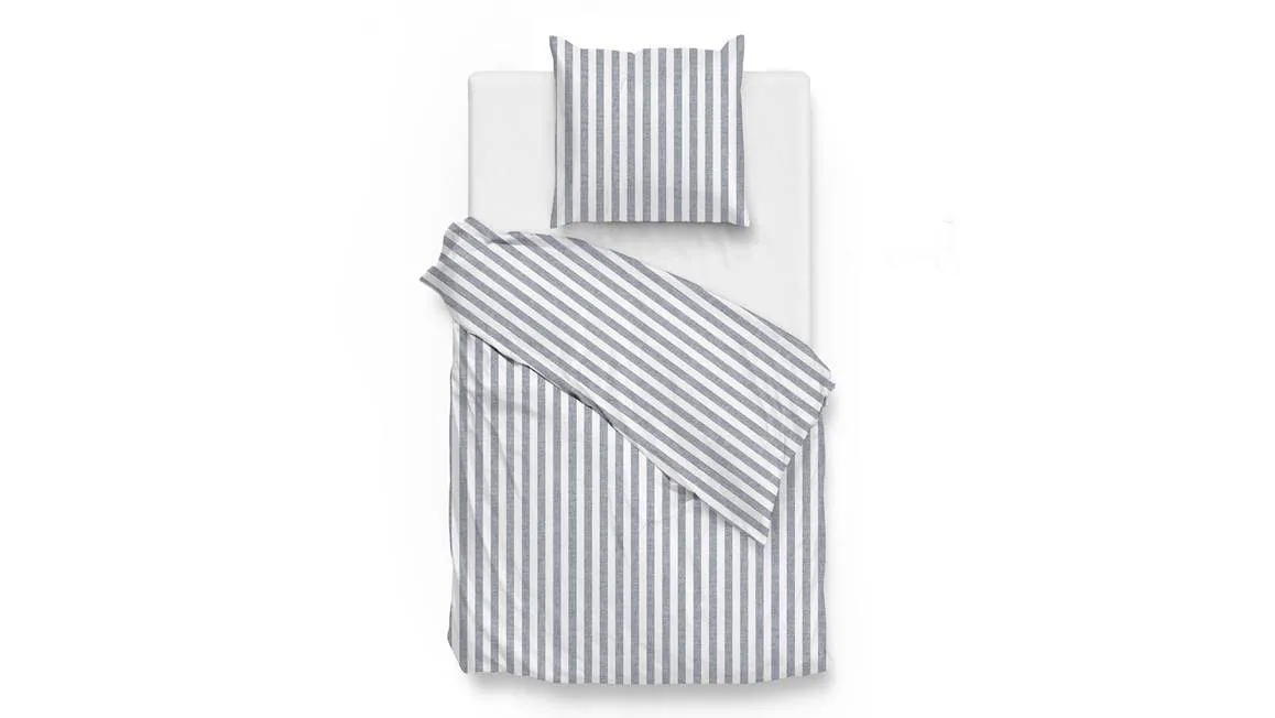 Zohome Banda di Lino housse de couette bleu jean