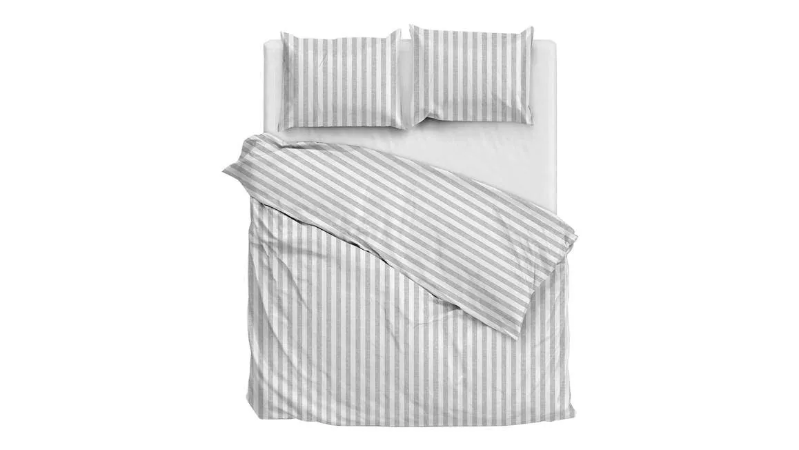 Zohome Banda di Lino housse de couette gris