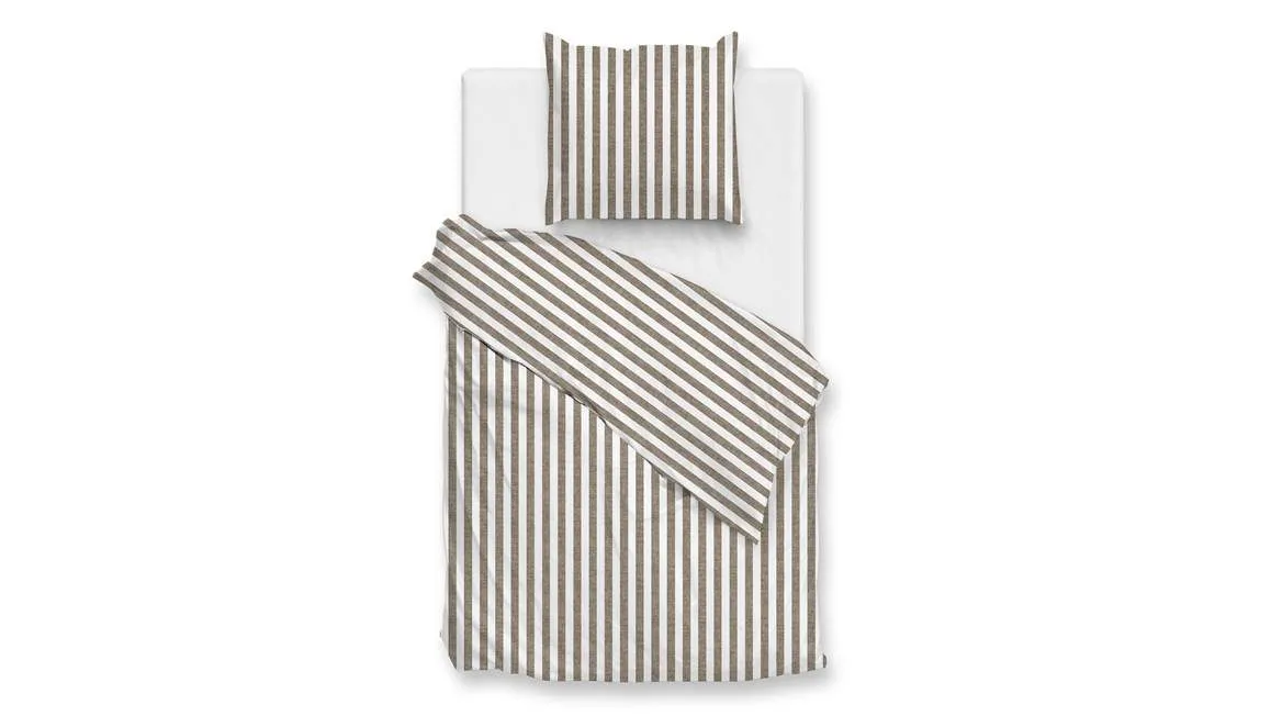 Zohome Banda di Lino housse de couette taupe