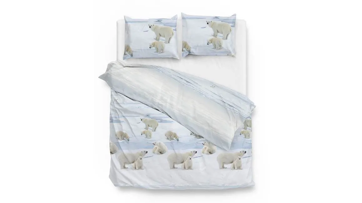 Zohome Ber housse de couette en flanelle bleu