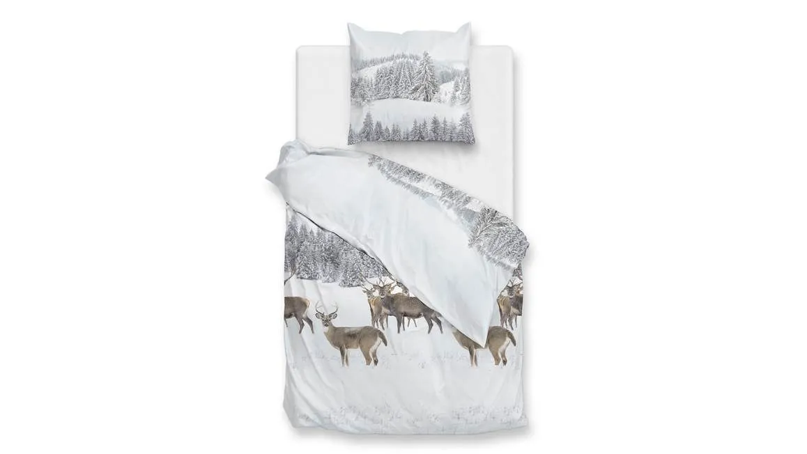 Zohome Cervo housse de couette en flanelle blanc