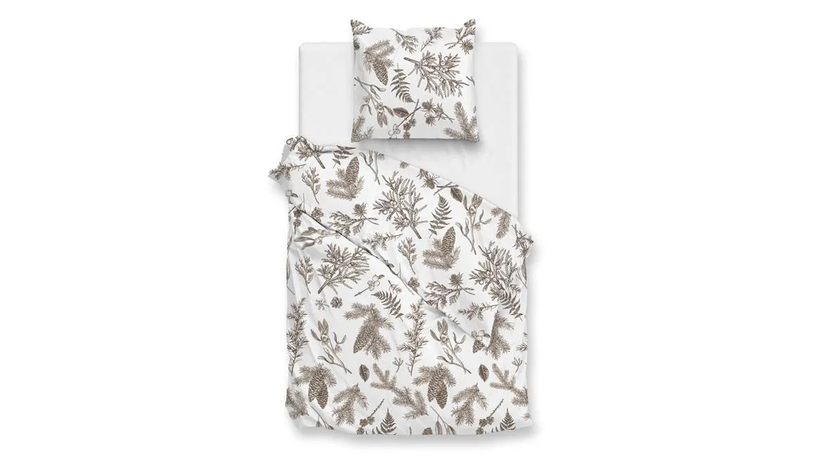 Zohome Esme housse de couette en flanelle blanc