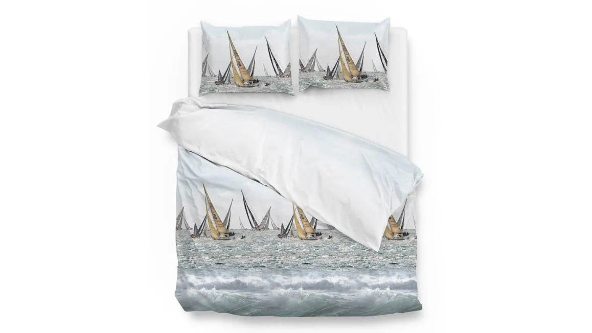 Zohome Kacie housse de couette bleu