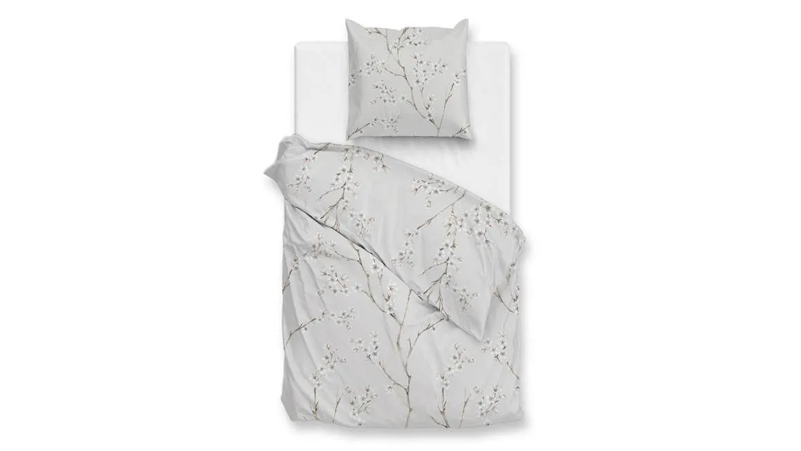 Zohome Lana housse de couette en flanelle gris