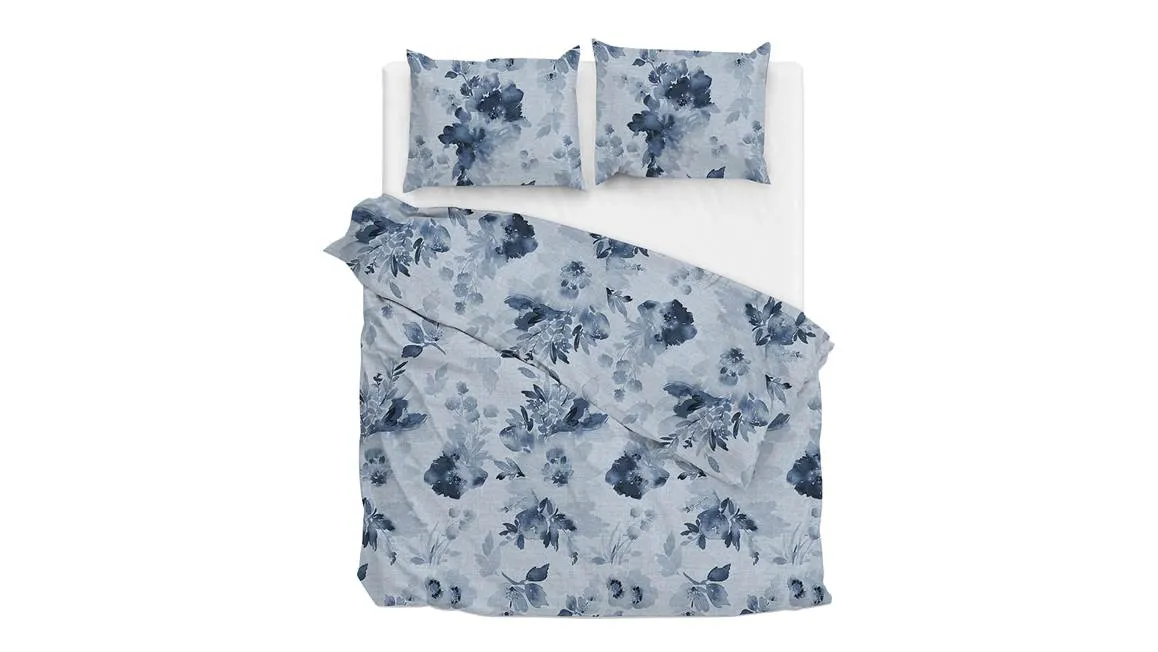 Zohome Lauretta housse de couette bleu
