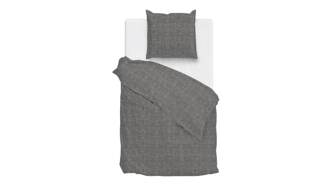 Zohome Lino housse de couette gris foncé