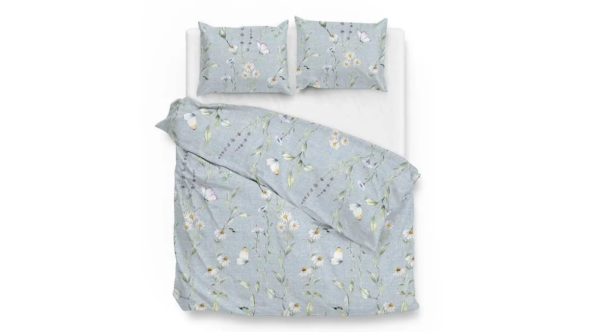 Zohome Margherita housse de couette bleu