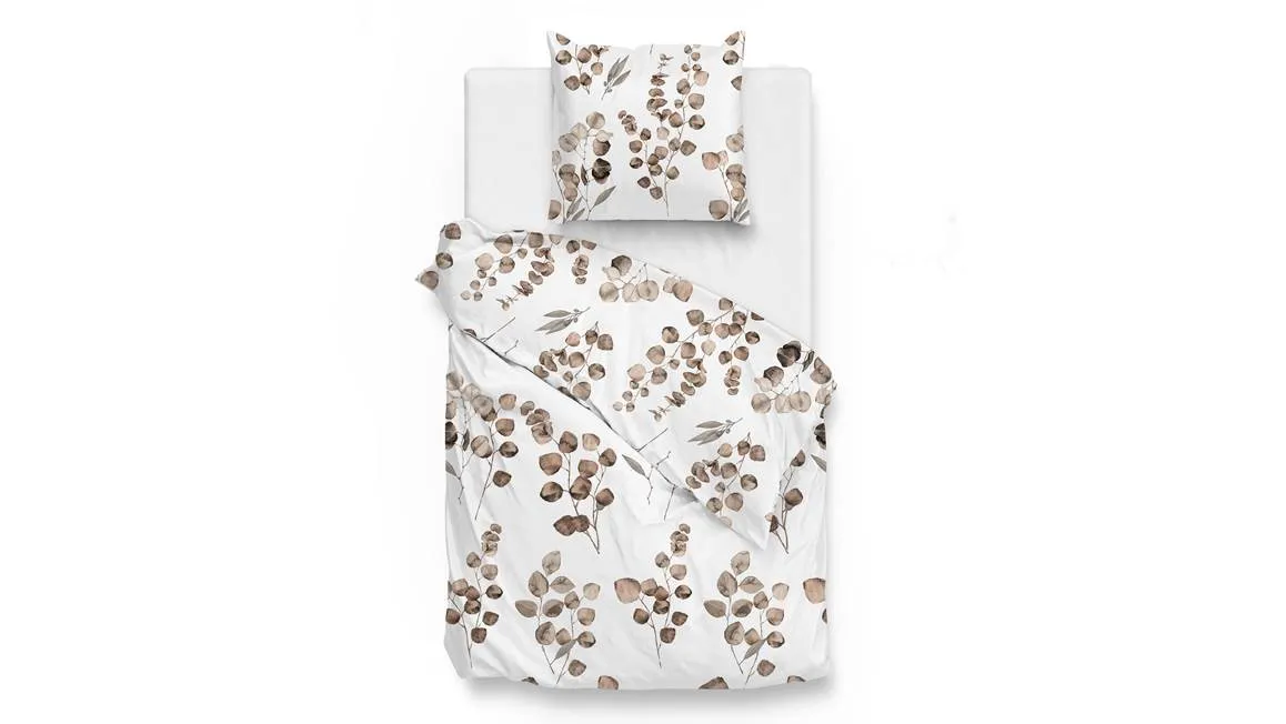 Zohome Novi housse de couette en flanelle naturel